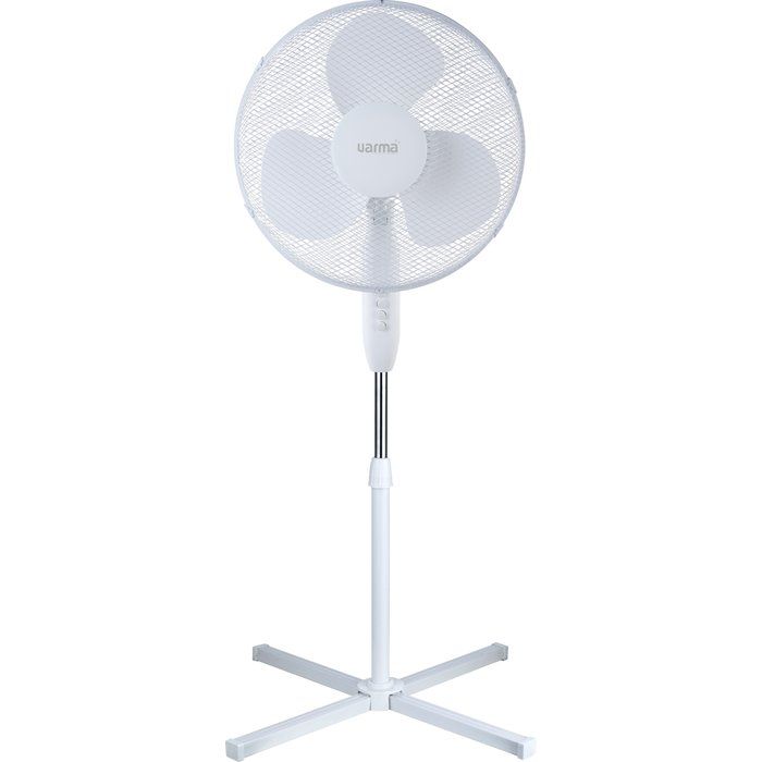Ventilateur sur pied - Varma - Ø 40 cm - H. max 120 cm - 40 W - 3 vitesses - Blanc - FS40-16JA - WHITE