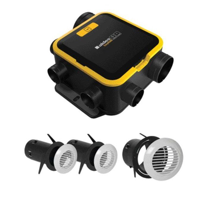 Kit VMC simple flux Autoréglable - ALDES -  EasyHome Auto - + Grilles BIP - 11026035