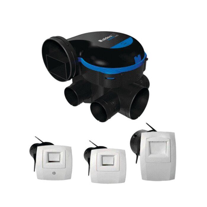 Kit VMC simple flux Hygroréglable - ALDES -  EasyHOME HYGRO Classic - + Bouches BAHIA® CURVE ELEC - 11033031