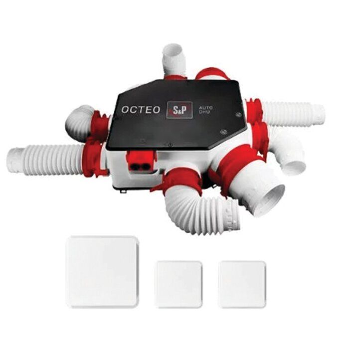 Kit VMC simple flux moteur + bouches S&P UNELVENT - Octeo auto DHU - 607311