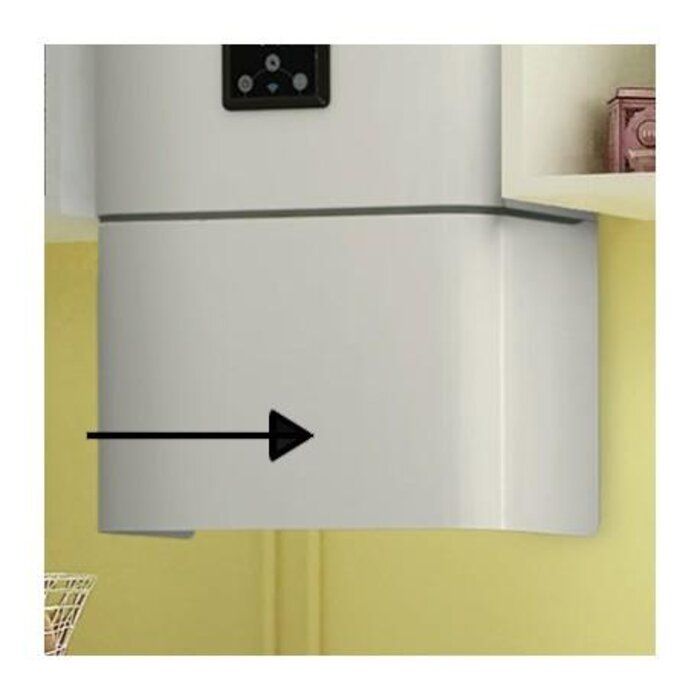 Cache Piquages pour chauffe eau Linéo Connecté 100L et 150L - Blanc - 341083